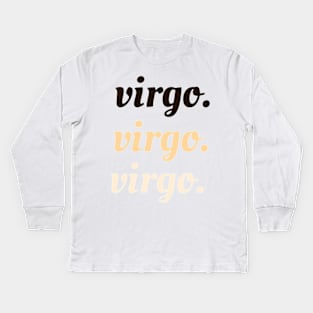 Retro Virgo 80's Kids Long Sleeve T-Shirt